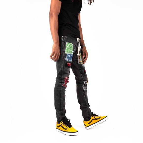 THRT DENIM FEATURE BLACK SKINNY JEANS - Picture 3 of 5